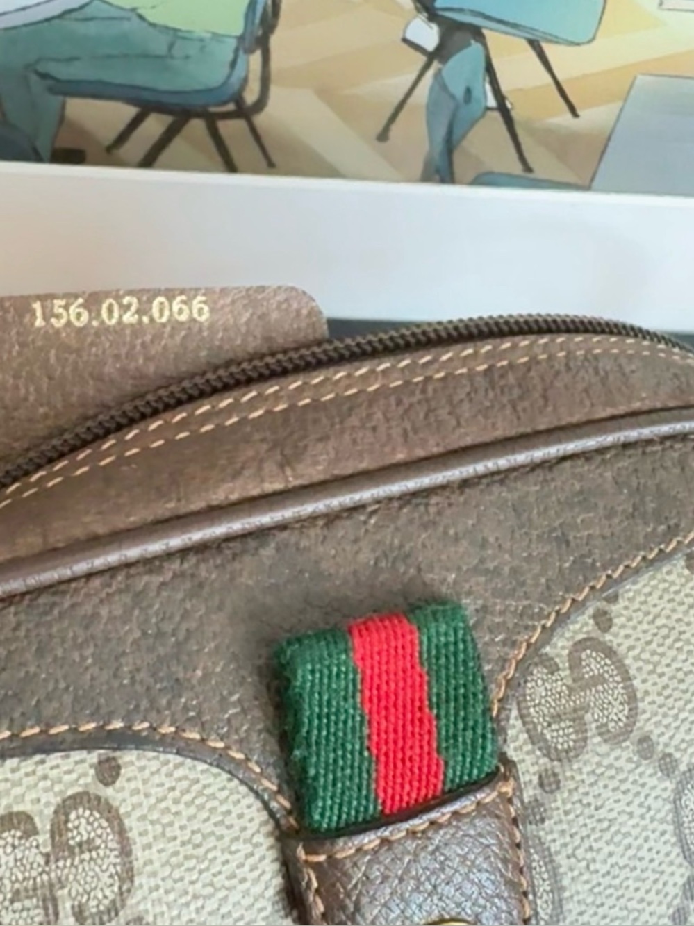 GUCCI Vintage Ophidia GG Monogram Canvas Sherry Line Crossbody Bag - Picture 6 of 13
